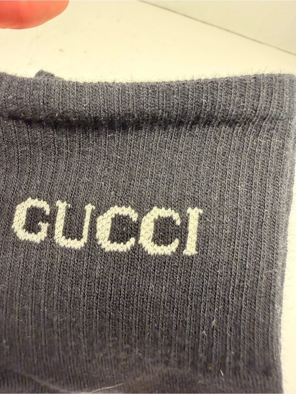 Gucci Logo-Print Cotton-Blend Crew Socks